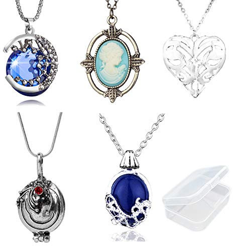 PPX 5 Stück The Vampire Halsketten für Fans - Daywalking Katherine Halskette - Verbena Halskette Kette kann Silber Kostümzubehör öffnen - mit transparenter Aufbewahrungsbox