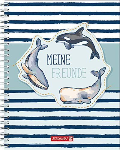 BRUNNEN Freundebuch Happy Ocean - Meine Freunde - mit Stickern Fans of Earth