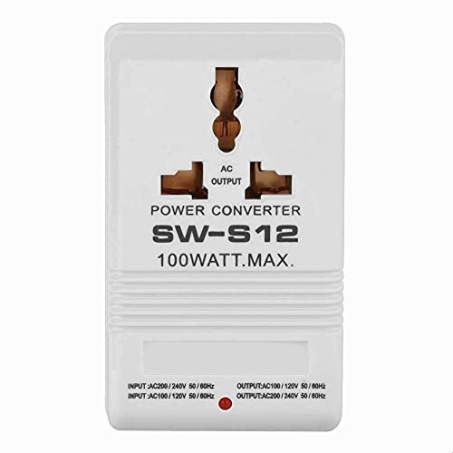 Adaptateur de convertisseur de Puissance de Voyage Canada Prise de Voyage Universelle 100W 10V/120V à 220V/240V Transformateur de convertisseur de Tension élévateur et Descendant (fiche Standard CN)