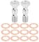 X AUTOHAUX 2 Set M10x1.0 Metric Thread Double Banjo Bolt Brake Fitting Adapter