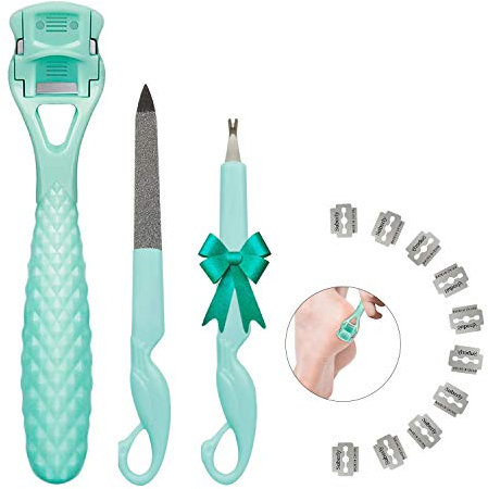 Foot Scraper, Hard Skin Callus Remover Foot Shaver Foot File Pedicure Feet Care Set, Premium Stainless Steel Foot Care Tools for Dry Wet Foot Heel Callus, Dead, Cracked Skin