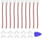 sourcing map 2-poliges 10 mm LED-Verbindungs-Set, inklusive 10 x Streifen-Jumper-Kabel, 10 x L-förmiger lückenloser Stecker, für 3528 5050 einfarbige LED-Leuchten.
