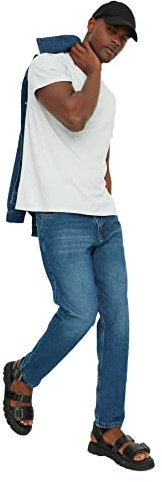 Trendyol, lacivert männlich Relax Fit Jeans, Navy, 30