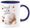 Mikalino Keramik Tasse Ich lieb dich volle Möhre - handbedruckt in Deutschland | Kaffee Becher Kaffeetasse Geschenk, Farbe:kobalt, Grösse:330ml