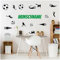 Wandsticker personalisiert mit Name Wandtattoo für Jugendzimmer Kinderzimmer Wohnzimmer Wandbild Mädchen Junge Teenager selbstklebend Y065 (Mit Wunschname, 10 Fußball)