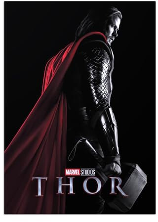 Displate – Metallposter - Magnet-Montage - Marvel - Marvel Movie Posters - Thor - Größe M - 32x45cm