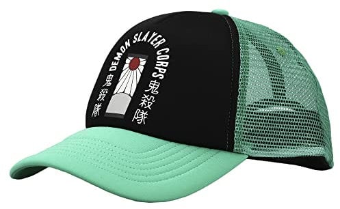 Bioworld Demon Slayer Corps Trucker-Mütze, Schaumstoff, Grün, Einheitsgröße