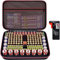 casmilee Batterie-Organizer & Aufbewahrungskoffer mit Tester für 162+ AA AAA 4A C D 9V 3V Lithium LR44 CR2 CR123 CR1632 CR2032 18650 Knopfbatterien - Rot- Nur Fall