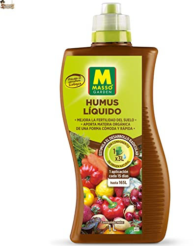 BricoLoco.com Humus de lombriz líquido. Bote 1 lt. Abono Fertilizante huerto, Plantas. Apto para Agricultura ecológica. Mejora la fertilidad del Suelo y aporta Materia orgánica. (1)