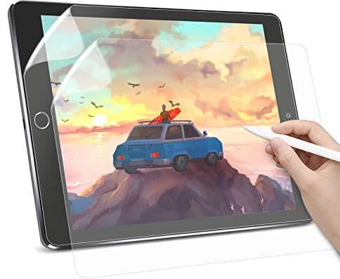 Hiins 2 Pack Papiermatte Schutzfolie 9,7 Zoll für iPad 6/5 Generation (2018/2017 Modell), iPad Air 2/1 (2014/2013), iPad Pro 9,7 (2016), blendfreie Schreibfolie zum Zeichnen, Schreiben…
