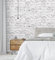 GAULAN 500453171 - Carta da Parati Lavabile in Vinile Effetto Mattone Vintage Bianco e Grigio in Rilievo 3D per pareti Soggiorno Cucina Bagno Sala da Pranzo - Campione DIN A4