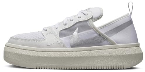 NIKE Damen W Court Vision ALTA TXT Sneaker, White/METALLIC Silver-SAIL, 37.5 EU
