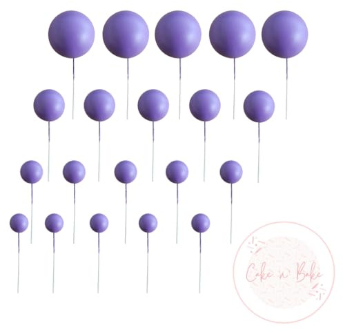 Kuchendekoration aus Polystrene mit Kugeln, Violett