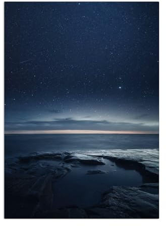Displate - Poster aus Metall - Magnet-Montage - World Class Photos - Landscapes - Dark Blue 45 cm x 32 cm