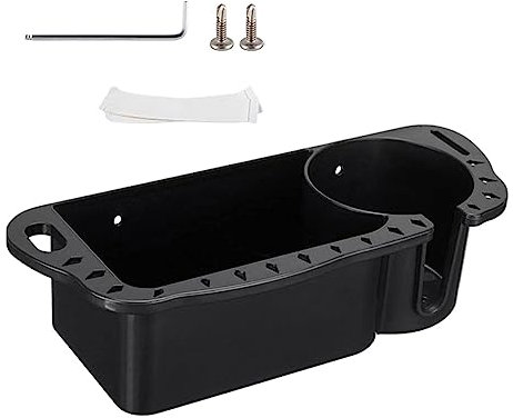 Folpus Stockage de Bateau, Organisateur, Porte-gobelet de pièces de pêche, boîte de Rangement Marine pour la pêche, Noir