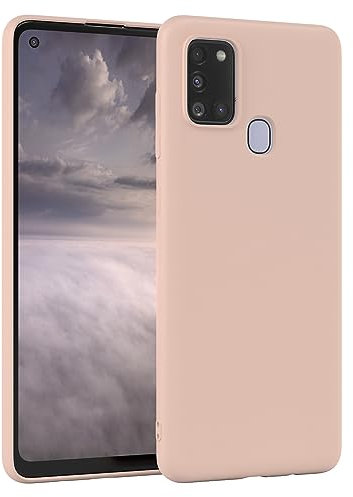 EAZY CASE - Silikonhülle für Samsung Galaxy A21s Hülle Silikon Case Rosa weich stoßfeste Handyhülle Galaxy A21s Schutzhülle mit Kameraschutz Dünn Premium Schutz Cover TPU Phone Bumper Altrosa Pastell