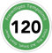 Spreadshirt Freiwilliges Tempolimit Von 120 Sticker, max. 10 x 10 cm, 10 x 10 cm, Mattweiß