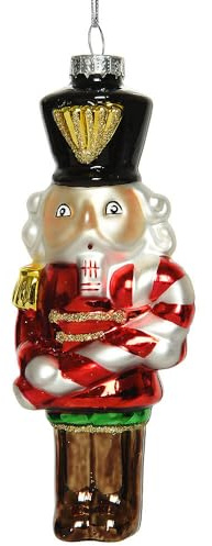 zeitzone Christbaumschmuck Nußknacker Weihnachtsmann Nussknacker Echt Glas Christbaumfigur