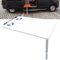 aallwwsso Campers Dinette Booths mit Upgrade ausziehbarem Tischbein, seitlich hängender Klapptisch für Boote, Caravans, Vans, 79×39cm,White