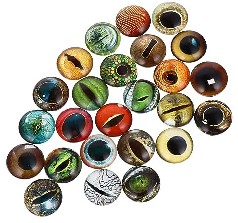 KONTONTY Im Dunkeln Leuchtende Augenklappen – 100 Stück Tieraugen Aus Glas Zum Basteln Und Zur Schmuckherstellung