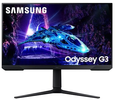 Samsung Monitor Gaming Odyssey G3 (S27DG302), Flat, 27, 1920x1080 (Full HD), VA, 180 Hz, 1 ms, AMD FreeSync, HDMI, Display Port, Ingresso Audio, HAS, Pivot, Flicker Free, Eye Saver Mode