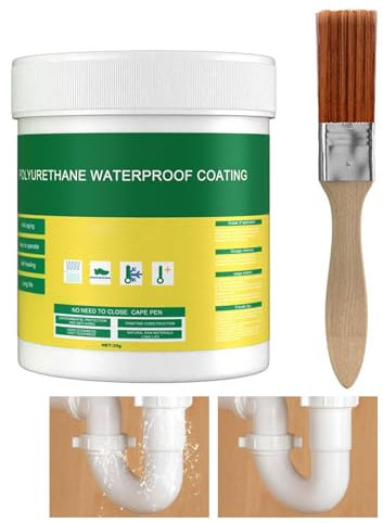300g Unsichtbares Wasserdichtes Mittel, Waterproof Anti-Leakage Agent,High End Transparente Wasserdichte Versiegelung,Wasserdicht Beschichtungsmittel Für Badezimmer Toilette Fliesen Wände(mit Bürste)