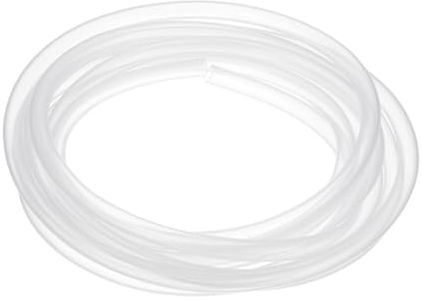 PATIKIL 1/4 ID x 5/16 OD Tube en Silicone, 1 Rouleau 16,4ft Tuyau en Silicone de Haute Pureté Flexible Transparent pour le Brassage à Domicile Transfert d'Eau Air Liquide