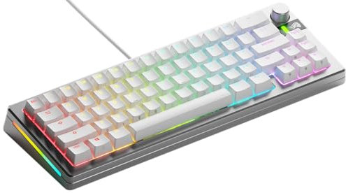 Glorious Gaming GMMK 3 PRO: Anpassbare mechanische Tastatur, Kompakt 65%, Aluminiumgehäuse & Dichtungssystem, Hot-Swap (MX-Schalter), Schalldämmung, angepasste Tastenkappen, USA QWERTY - Silber