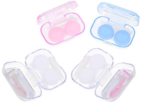 minkissy Leakproof Contacts Lenses Case Halloween for Eyes Portable Lens Box Storage Cosmetic Lens Carrier for Home Travel Camping