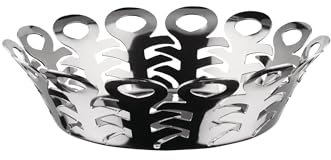 Alessi Open-Work Basket, 18/10 stainless steel, Steel, 21 cm