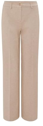 OPUS Damen City Pants | Wide Leg Pants MAUNO City mit dezenter Struktur Soft Oat, 44