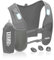Gilet Running d'hydratation Réfléchissant LED, Porte-Bouteille d'eau, Ajustable, Gilet léger, Gourde d'hydratation de 500 ML pour randonnée, Trail, Course à Pied, Course, Marathon (Gris, Unique)