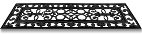 KARAT Stufenmatten aus Gummi - 5er Set - wetterfeste & Rutschhemmende Treppenstufen Matten - Gummistufenmatte für Außen - Treppenauflage - Antirutschmatte Colombo (25x75cm)