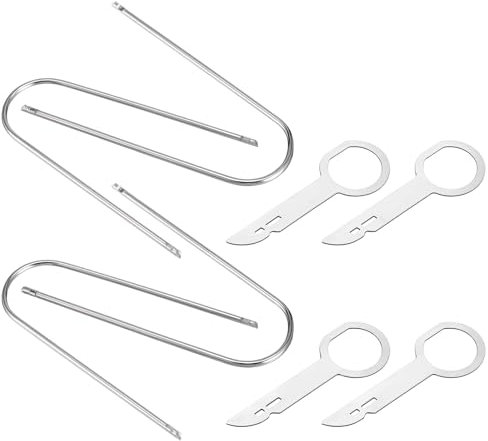 TIESOME 4PCS Car Radio Removal Tool Kit, U Shape Universal Audio Release Keys Professional Auto Stereo Removal Set for Easy Access & Repair