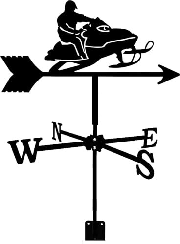 MWAYOYTE Girouette en métal, girouette d'extérieur en Fer, girouette de Jardin en Acier Inoxydable, indicateur de Direction du Vent, Outil de Mesure du Vent