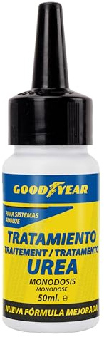 Goodyear Tratamiento Anticristalizante Monodosis para AdBlue | Aditivo de Urea 50 ml Uso Único | Previene Averías y Formación de Cristales en Catalizador e Inyector | Depósitos de Hasta 20 Litros