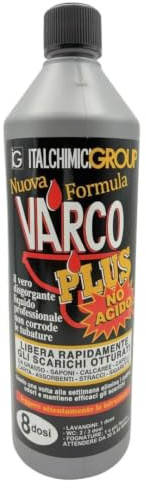 Disgorgante Liquido Professionale 1L per Scarichi Otturati e Tubi Intasati | Scioglie Grasso, Capelli, Sapone e Calcare | Sturalavandini ad Alta Concentrazione