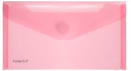 Sichttaschen / Umschlag Din lang rot 10er Pack mit Klettverschluss