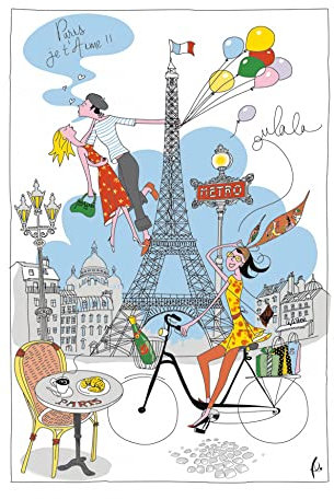 Geschirrtuch La Parisienne Blanc 72 X 48 weiß 72 x 48 cm Winkler