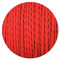 Cavo elettrico bipolare intrecciato in stile vintage da 0,75 mm, con guaina esterna in seta, flessibile, colori: nero, marrone, dorato, rosso, bianco e nero, lunghezza 10 m, rosso