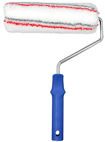 com-four® 1x große Farbrolle, große Malerrolle für großflächige Malerarbeiten rund um Haus und Garten, für innen und außen