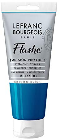 Lefranc Bourgeois Flashe Colore Acrilico, Blu Ceruleo (Imit.), 80ML, 80 unità