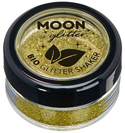 Biologisch abbaubarer Öko-Glitter von Moon Glitter - 100% kosmetischer Bio-Glitter für Gesicht, Körper, Nägel, Haare und Lippen - 5g - Gold