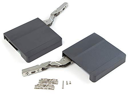 EMUCA - Compás Agile para Puerta elevable de Mueble, Fuerza 580-1250 (L), Gris Antracita