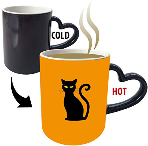 My Custom Style Tazza Magica Cuore termosensib.#Halloween-Gatto Nero#