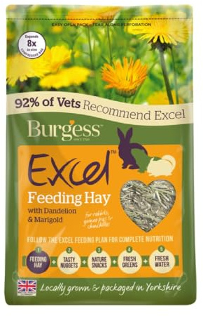Burgess - EXCEL - FEEDING HAY - HERBAGE DANDELION & MARIGOLD - 1kg x2