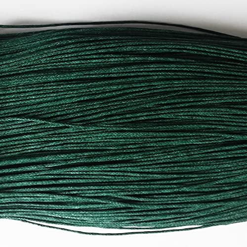 Waxed Cotton Cord 1mm,20m Jewellery Making & Bracelet Necklace Craft (20. Forest Green)