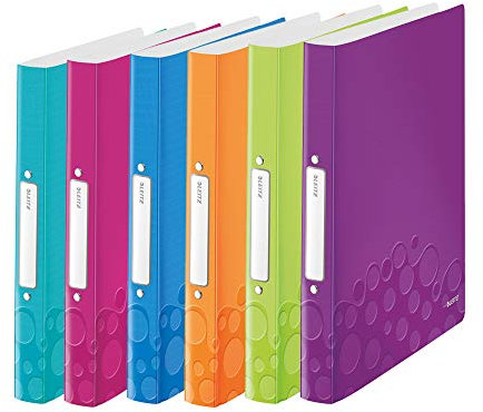 Leitz 6 Ringbücher wow, A4, PP, 2 Ringe, 25 mm 6 Farben (6 Farben)
