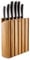 Robert Welch Signature Book Oak Knife Block Set. Multi Award Winning Design – Vegetable/Paring 10cm, Santoku 11cm, Kitchen 14cm, Cook’s 18cm, Bread 22cm, Carving 23cm, Book Oak Block. Saving £128.00.