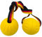 BTFLKNS 2Pcs Diameter 3.54inch Large Dog Rope Ball, Foam Ball on a Rope Dog Toy can Floats in Water, for Small and Large Dogs Interactive, Tugging Ball Toys(Yellow)
